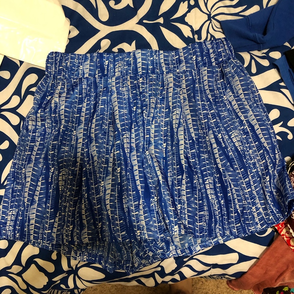 Blue loose fit shorts